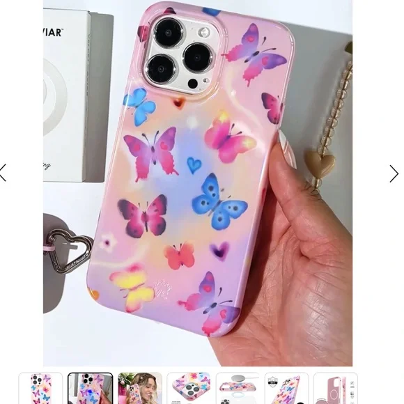 Velvet Caviar aura butterfly Pink iPhone 16 pro max case hardshell - Picture 3 of 9